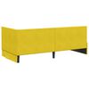 vidaXL Cadre de lit d'angle Jaune 90 cm x 200 cm Velours