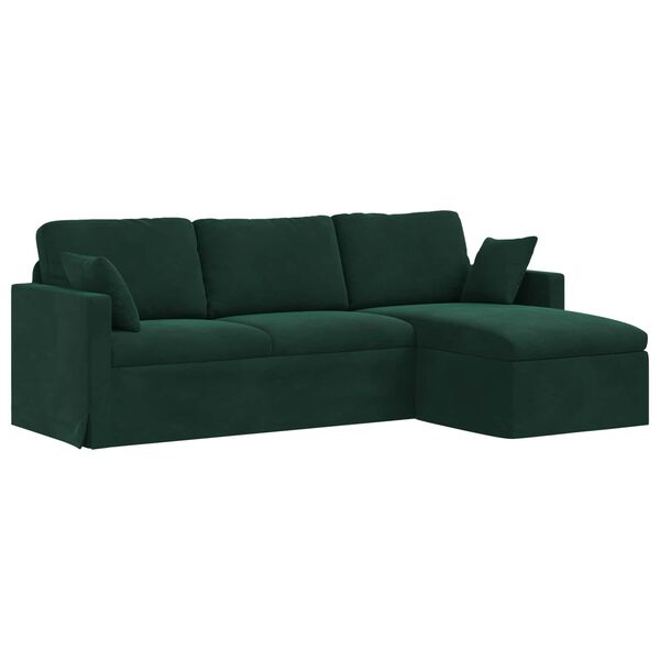 vidaXL Canap&eacute; Vert fonc&eacute;