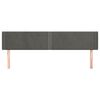 vidaXL T&ecirc;te de lit avec oreilles Gris fonc&eacute; 183x16x78/88 cm Velours