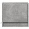 vidaXL Tables de chevet murales avec lumi&egrave;res LED 2 pcs gris b&eacute;ton