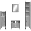 vidaXL Ensemble de meubles de salle de bain 4 pcs Sonoma gris