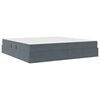 vidaXL Lit avec rangement et matelas Gris fonc&eacute; 200 x 200 cm Velours