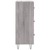 vidaXL Buffet Sonoma gris 34,5x34x90 cm Bois d'ing&eacute;nierie