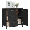 vidaXL Buffet VIKEN noir 80x40x80 cm bois d'ingénierie