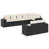 vidaXL Salon de jardin 8 pcs avec coussins noir r&eacute;sine tress&eacute;e