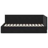 vidaXL Cadre de lit d'angle Noir 100 cm x 200 cm Velours