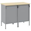 vidaXL Placard de travail 2 pcs Noir et gris 100 x 55 x 85 cm