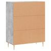 vidaXL Buffet gris b&eacute;ton 69,5x34x90 cm bois d'ing&eacute;nierie