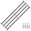 vidaXL Grille de Fen&ecirc;tre 175 x 60 cm Acier enduit de poudre Noir