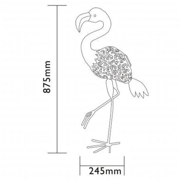 Luxform Lampe LED solaire de jardin Flamingo Rose 30111