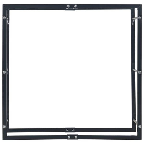 vidaXL Portant de bois de chauffage Noir 100x25x100 cm Acier