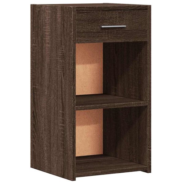 vidaXL Table de chevet ch&ecirc;ne marron 35x34x65 cm bois d'ing&eacute;nierie