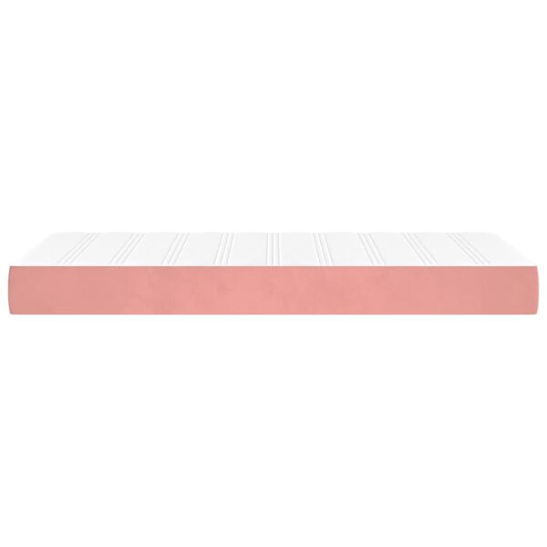 vidaXL Matelas de lit &agrave; ressorts ensach&eacute;s fermet&eacute; moyenne rose 120x190x20 cm velours
