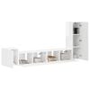 vidaXL Ensemble meuble TV 3 pcs Blanc brillant Bois d'ing&eacute;nierie