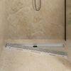 vidaXL Drain de douche avec couvercle en verre et siphon &agrave; 360&deg; 100 cm