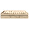 vidaXL Cadre de lit sans matelas ch&ecirc;ne sonoma 180x200 cm