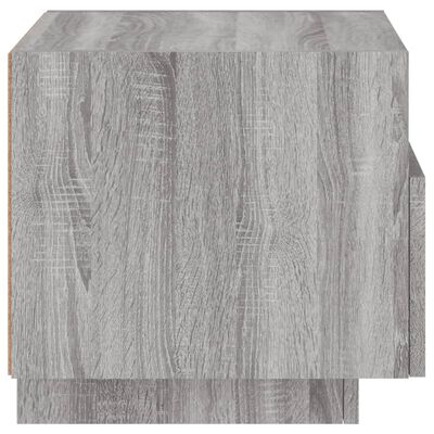 vidaXL Table de chevet avec lumières LED sonoma gris 40x39x37 cm