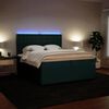 vidaXL Sommier &agrave; lattes de lit et matelas Vert fonc&eacute; 200x200cm Velours