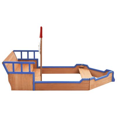 vidaXL Bac à sable bateau pirate Bois de sapin 190x94,5x101 cm