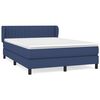 vidaXL Sommier &agrave; lattes de lit avec matelas Bleu 140x200 cm Tissu