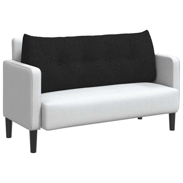 vidaXL Coussin de Dos Noir 120 x 24 x 50 cm tissu