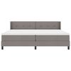 vidaXL Lit &agrave; ressorts avec matelas Taupe 200 x 200 cm Polyester