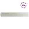 vidaXL Bordure de Pelouse 10 pc 15 x 103 cm Acier inoxydable Argent&eacute;