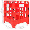 vidaXL Barri&egrave;res de circulation 4 pcs Rouge 75x75x100 cm