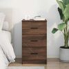 vidaXL Cabinet de chevet avec tiroir Ch&ecirc;ne marron 38 x 38 x 66 cm