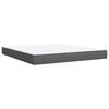 vidaXL Sommier &agrave; lattes de lit avec matelas Gris fonc&eacute; 180x200cm Tissu