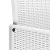 vidaXL Ensemble de salle à manger pour jardin 5 pcs Blanc Rattan Polt