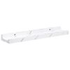 vidaXL &Eacute;tag&egrave;re Murale avec &eacute;tag&egrave;re 4 pcs Marbre blanc 40 x 9 x 3 cm