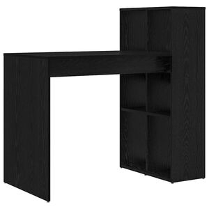 vidaXL Bureau Ch&ecirc;ne noir Bois d'ing&eacute;nierie 108 x 55 x 103.5 cm