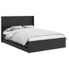 vidaXL Cadre de lit avec rangement et t&ecirc;te de lit Noir 140 x 190 cm