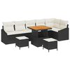 vidaXL Ensemble de canap&eacute; de jardin 9 pc Noir polyrotin