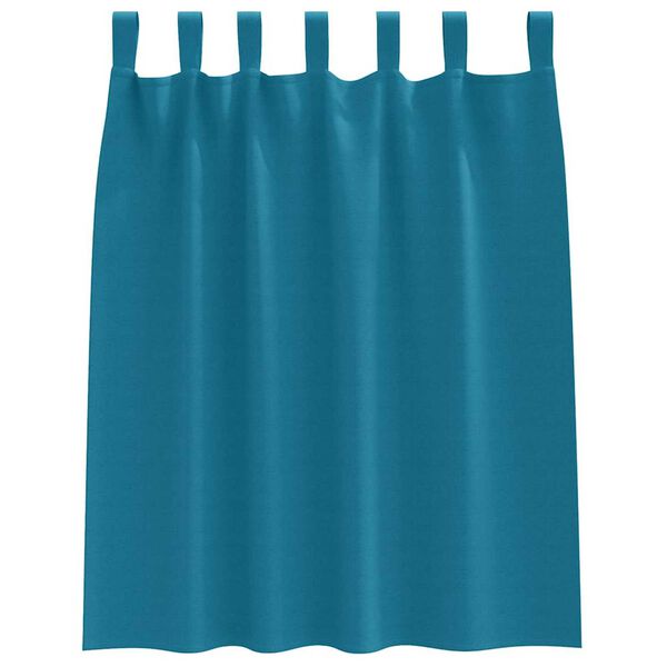 vidaXL Rideaux occultants avec anneaux 2 pcs Turquoise 140 x 140 cm