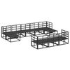 vidaXL Ensemble de canapé de jardin 10 pcs Noir Aluminium