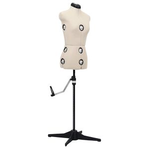 vidaXL Mannequin de robe ajustable pour femme Cr&egrave;me S Taille 33-40