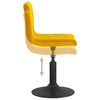 vidaXL Chaises &agrave; manger pivotantes lot de 2 jaune moutarde velours