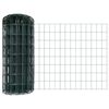 vidaXL Cl&ocirc;ture avec poteau Vert 0,6 x 25 m Acier et PVC