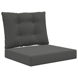 vidaXL Coussin de canap&eacute; d'ext&eacute;rieur Polyester Anthracite 60 x 50,5 cm