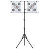 vidaXL Support de cible Noir et Blanc 82,5 x 51 x 150 cm M&eacute;tal