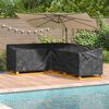 vidaXL Housse pour meubles Noir 260 x 210 x 80 cm Tissu Oxford 600D