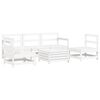 vidaXL Salon de jardin 6 pcs blanc bois de pin massif