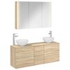 vidaXL Ensemble de mobilier de salle de bain 4 pcs Ch&ecirc;ne Sonoma