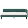 vidaXL Cadre de lit d'angle avec matelas Autre 2 pcs Vert Velours