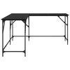 vidaXL Bureau Ch&ecirc;ne noir 149 x 149 x 75 cm Bois d'ing&eacute;nierie
