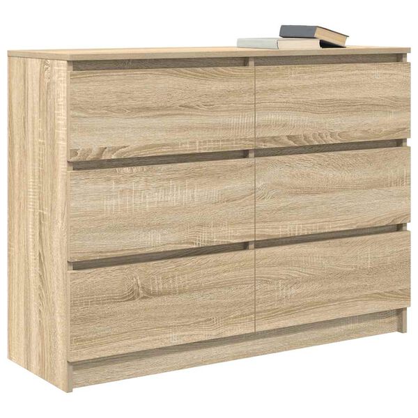 vidaXL Buffet ch&ecirc;ne sonoma 100x35x76 cm bois d'ing&eacute;nierie