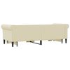 vidaXL Lit de jour avec gigogne sans matelas cr&egrave;me 90x200 cm