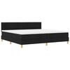 vidaXL Lit &agrave; ressorts avec matelas Noir 200 x 200 cm tissu